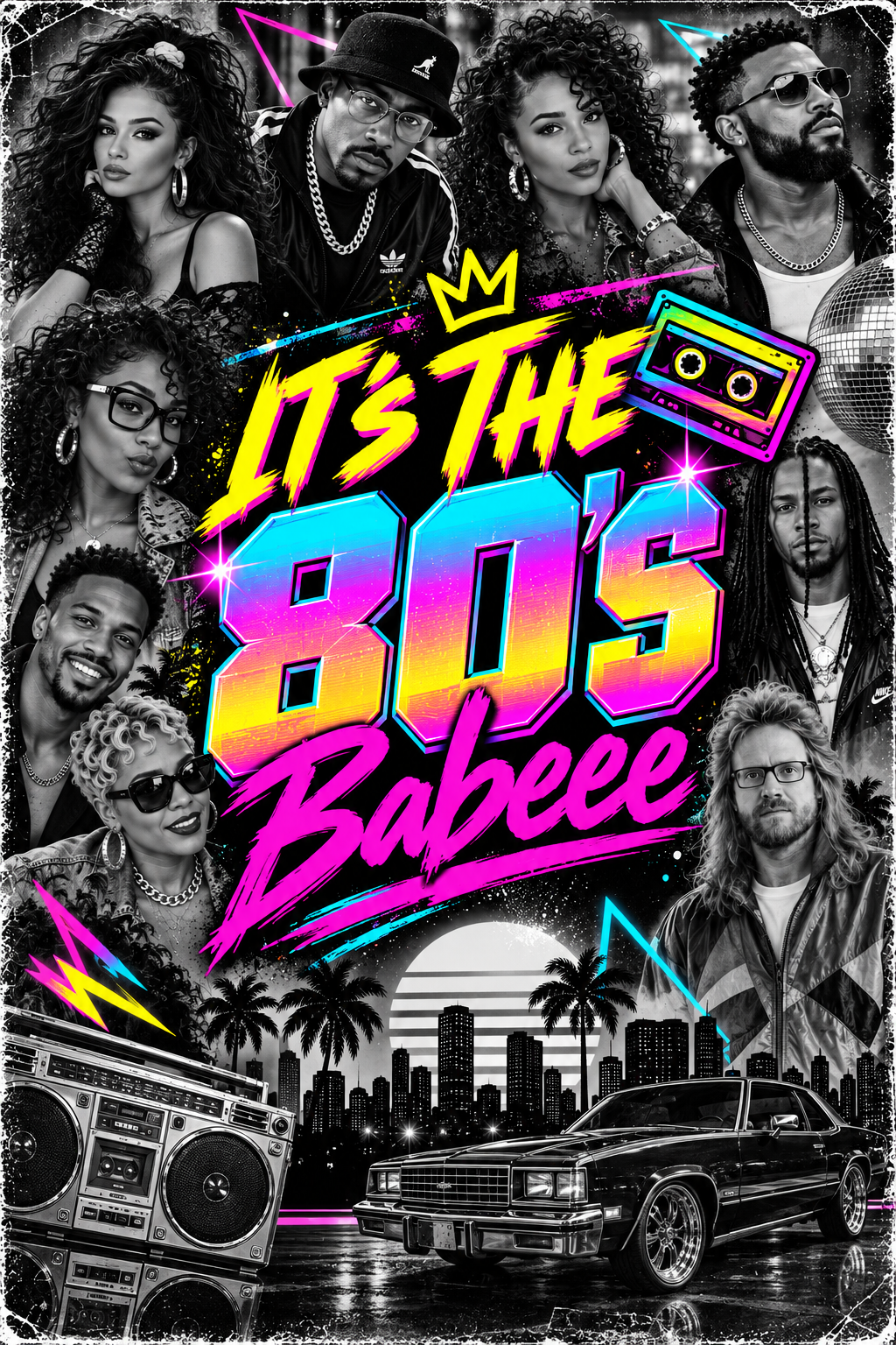 It's The 80's Babeee flyer